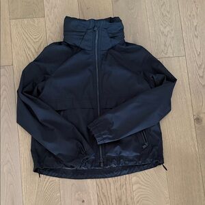 Babaton Black Raincoat with optional hood